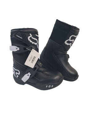 NEW Fox Kids Comp-K Motorcycle Boots Sz K13 Black Motocross Protective Footwear